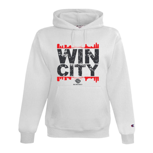 Wincity X Champion "SKYLINE" White Hoodie - Velora