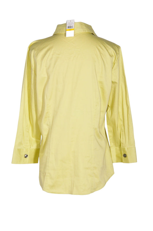VAN HEUSEN Women Button Down Tops Regular fit in Yellow - M Koop