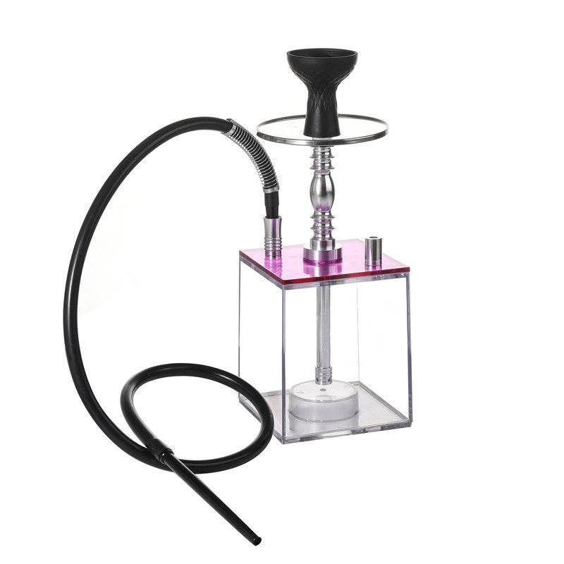 Arabic hookah with light full set of acrylic LED square pot - Velora
