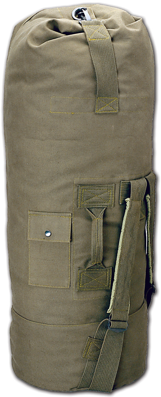 World Famous New Issue Duffle Bag with Padlock Ring Olive - Velora