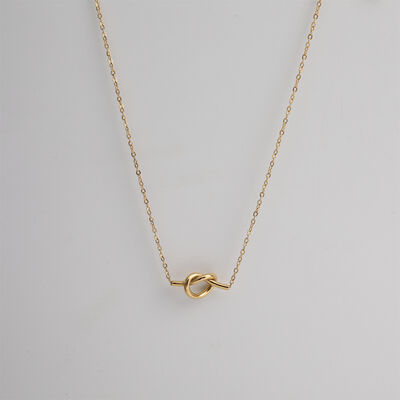 18K Gold-Plated Knotted Necklace - Velora Luxury Fashion