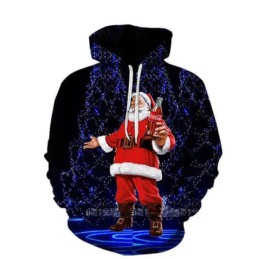Men's And Women's Fashion Casual Printed Sports Off Hoodie Christmas Sweater pullover sweatshirt - Velora