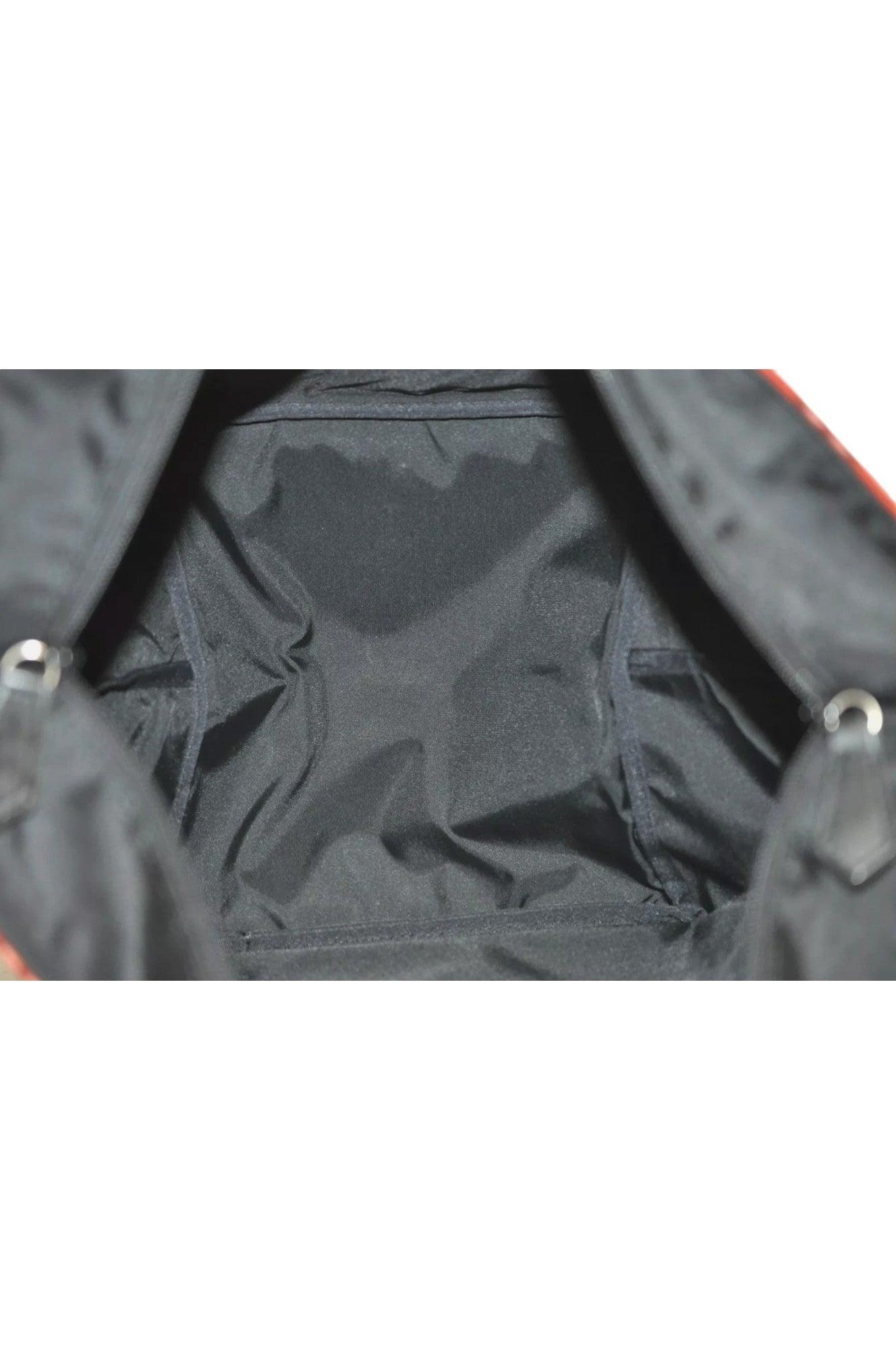 Burberry BLUE LABEL Check Shoulder Tote Bag Nylon Leather Red 9373K - Velora