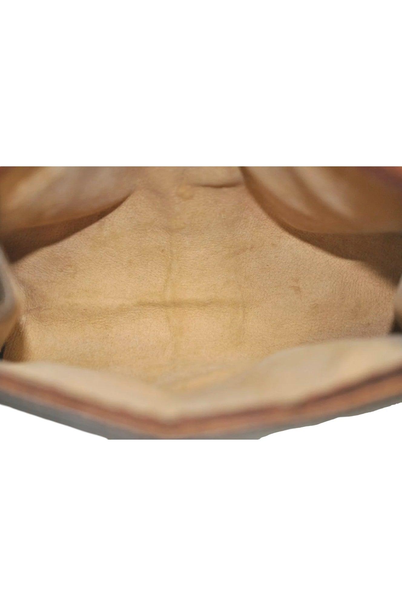 GUCCI Web Sherry Line Clutch Hand Bag Purse GG PVC Leather Brown 8044K - Velora