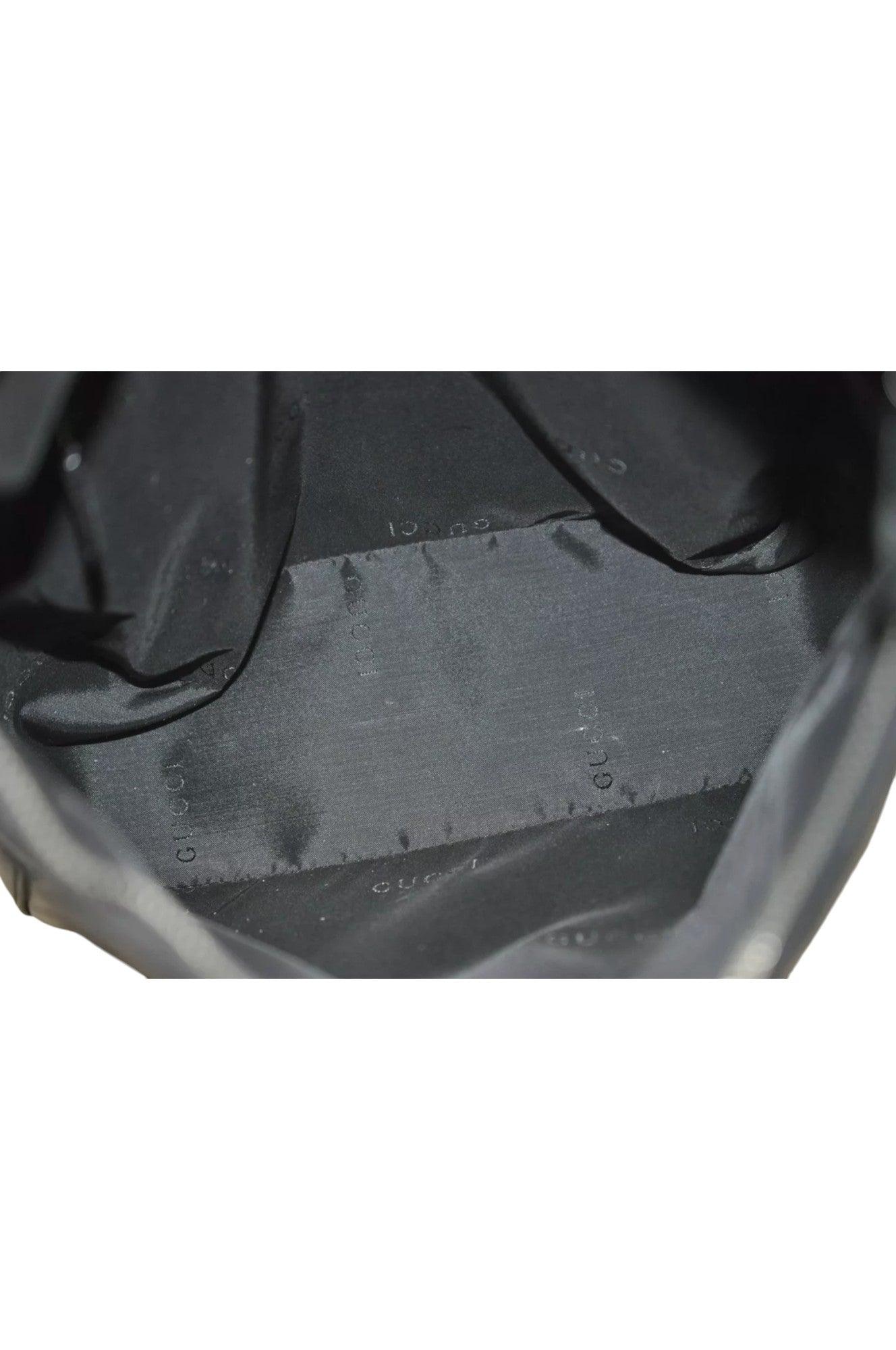 GUCCI Shoulder Hand Bag Purse Enamel Leather 0013766 Black 7891K - Velora