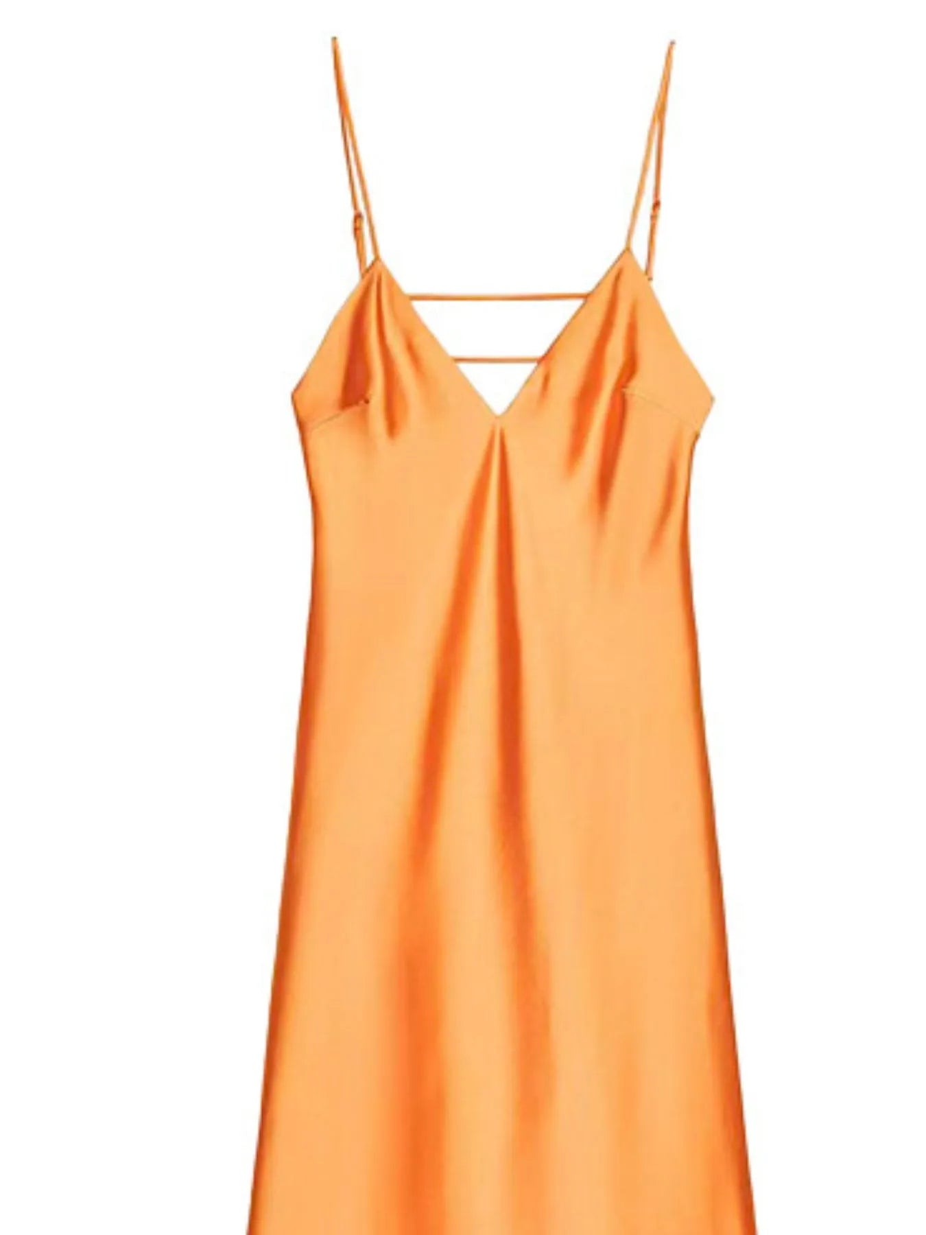 Satin V-Neck Cami Dress - Velora