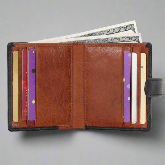 BOL Men's Card Holder Tab Back Boutique of Leathers/Open Road