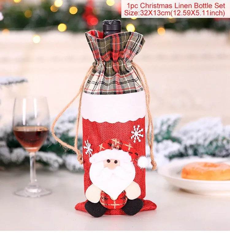 Christmas Decorations Christmas Wine Bottle Socks - Velora