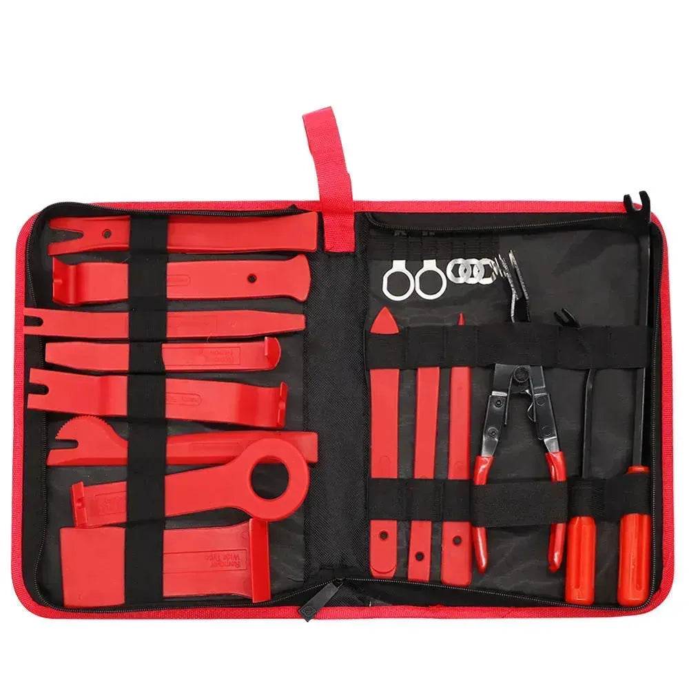 Plastic 19pcs Car Radio Panel Trim Dashboard Removal Set Easy Carry Disassemble Repair tool - Velora