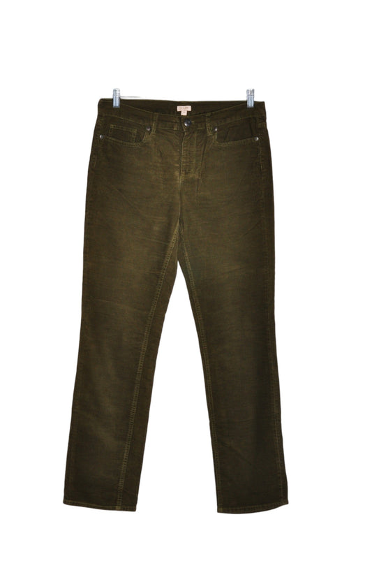 J. CREW Women Corduroy Pants Regular fit in Green - 29 Koop