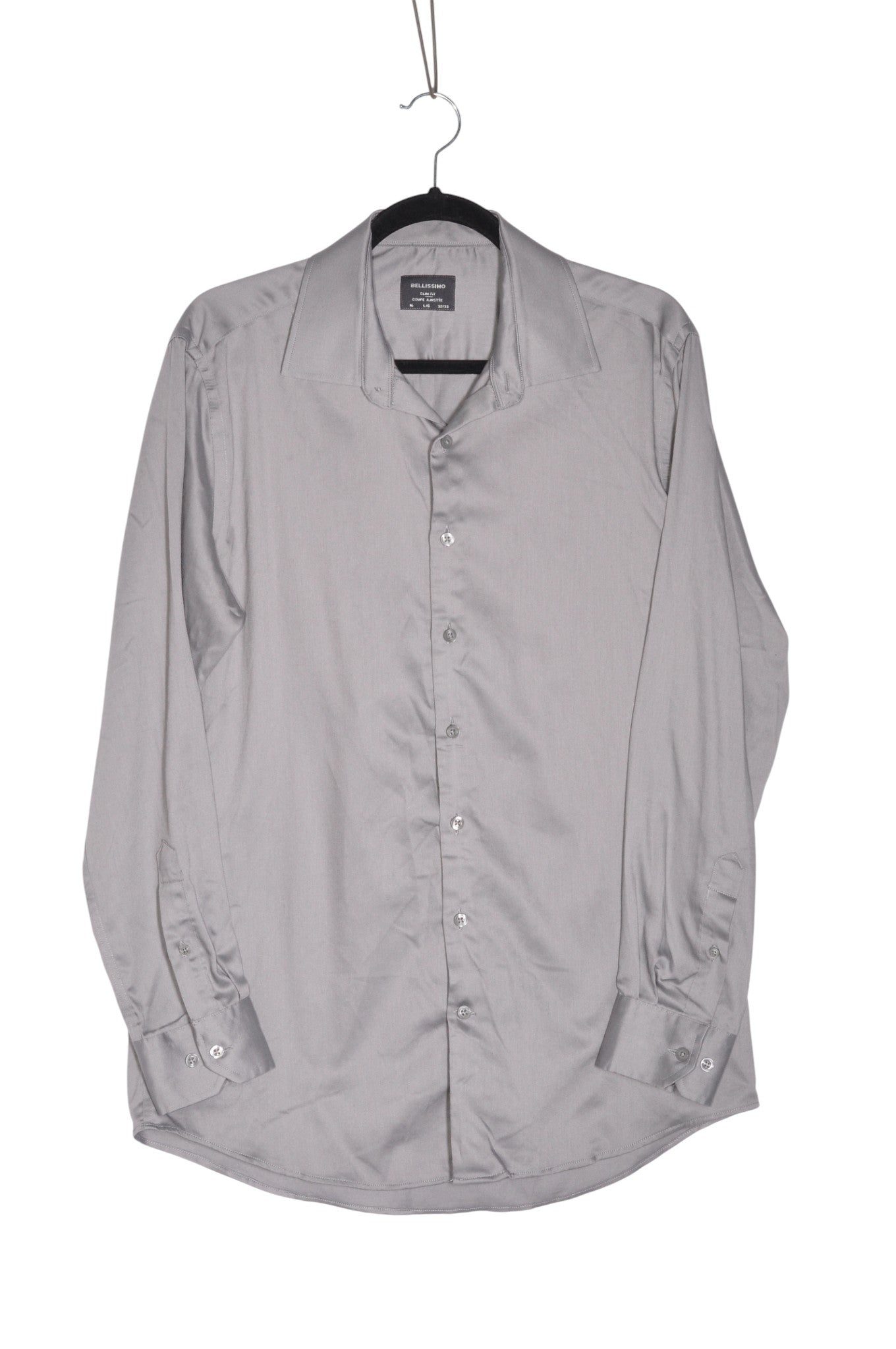 BELLISSIMO Men Button Down Tops Regular fit in Gray - L Koop