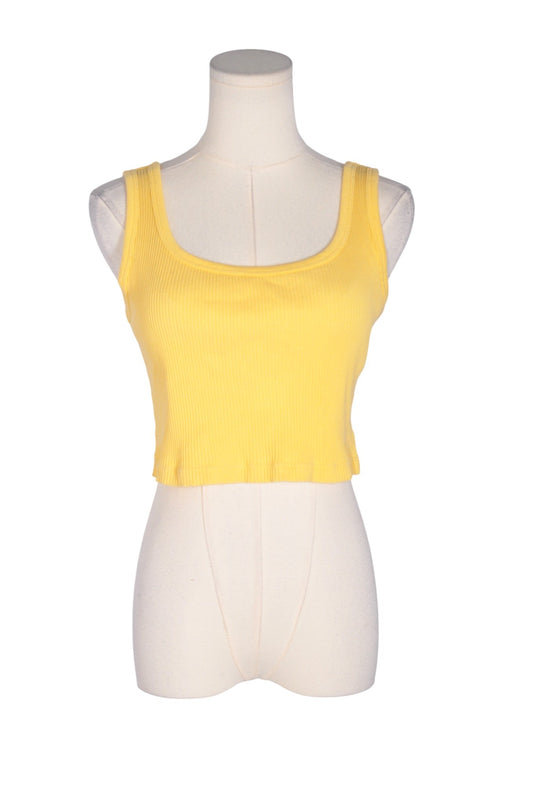 UNIQLO Women Crop Tops Regular fit in Yellow - M Koop
