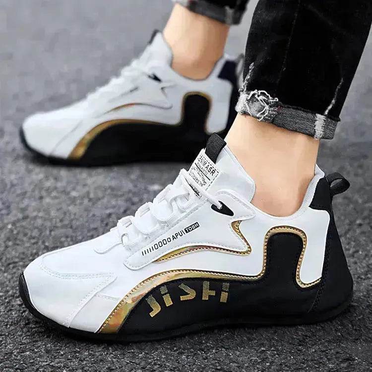 Fashionable Unisex Colorblock Lace-up Sneakers For Men and Women Breathable Low-top Platform Sneakers Running Walking Sports Shoes - Velora