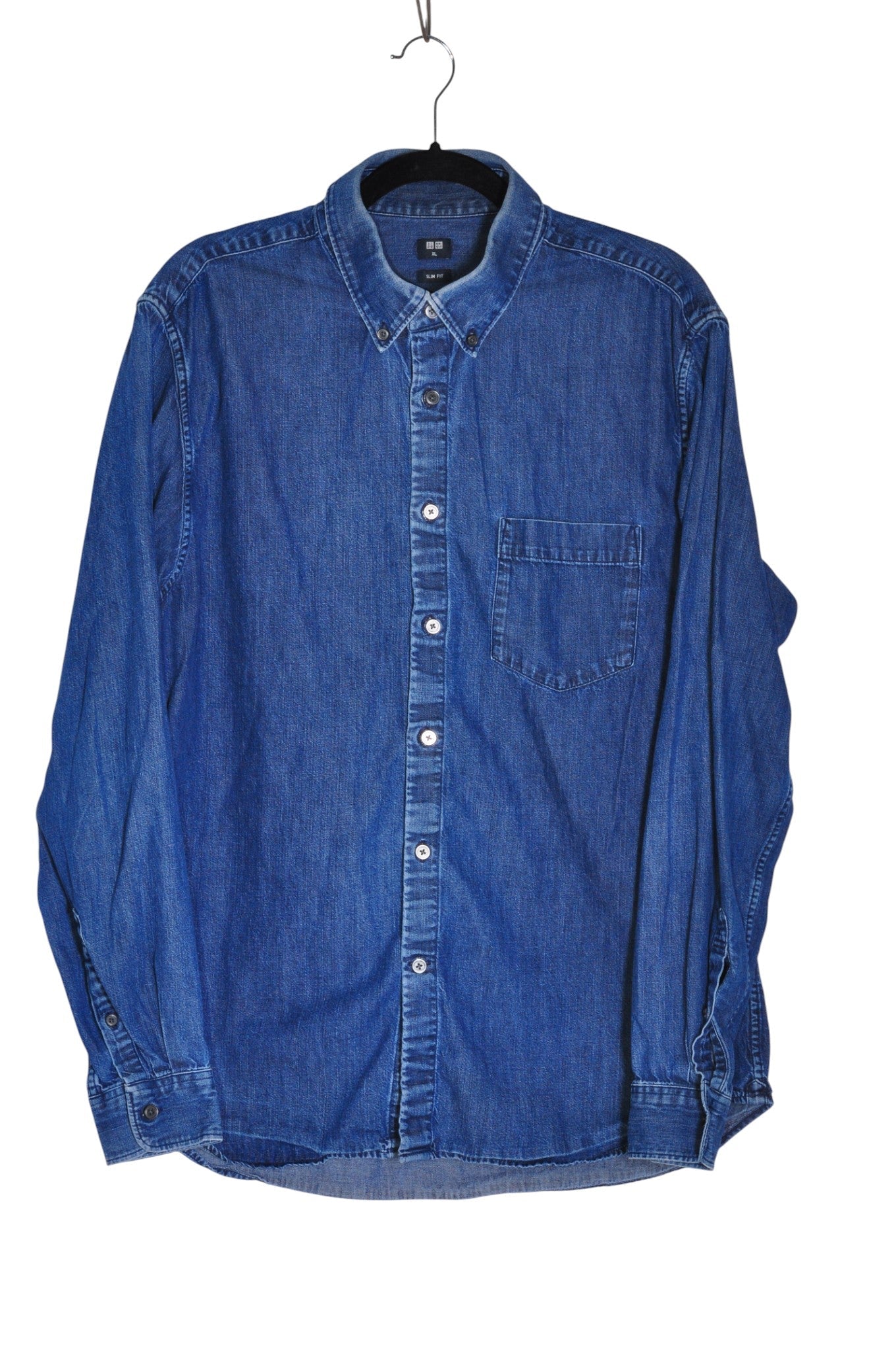UNIQLO Men Denim Tops Regular fit in Blue - XL Koop
