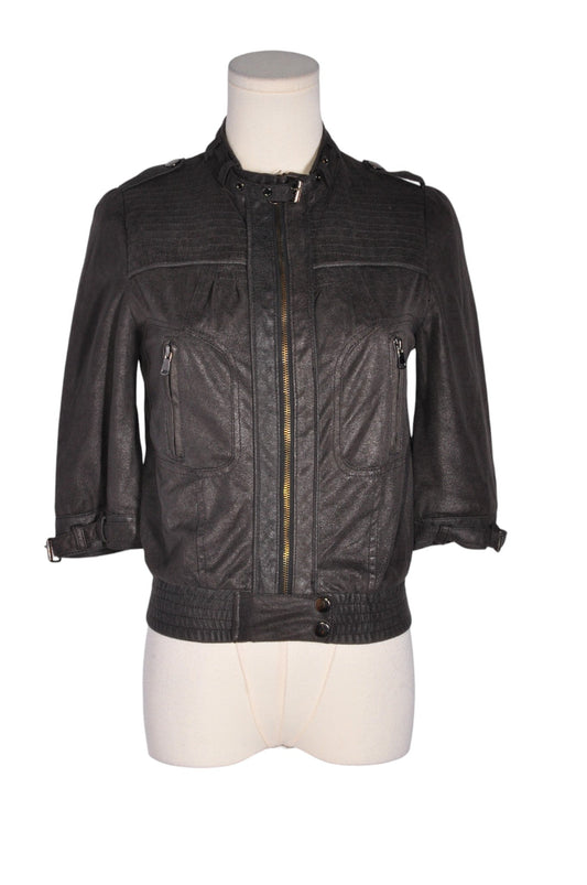 ZARA Women Leather Jackets Regular fit in Black - XS Koop