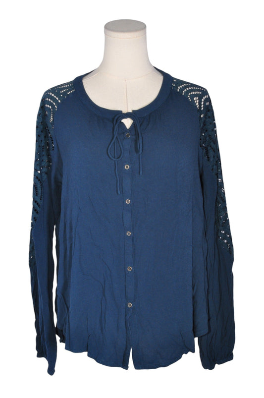 MESSI MESSI Women Button Down Tops Regular fit in Blue - XL Koop