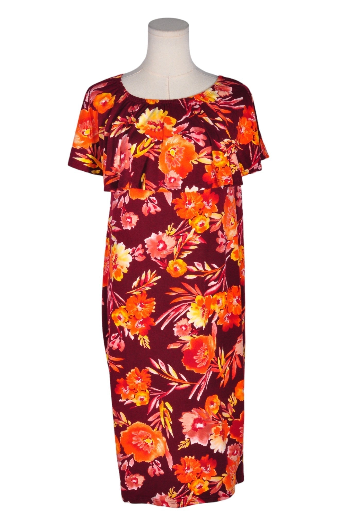 UNBRANDED Women Drop Waist Dresses Regular fit in Orange - 6 Koop