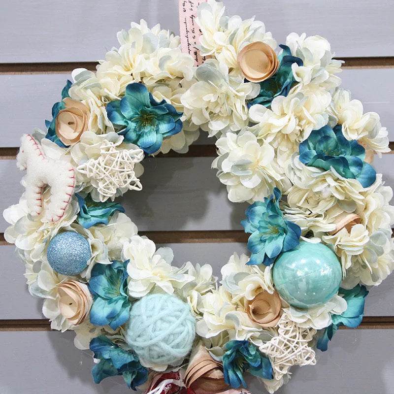 Christmas Wreaths On The Door Artificial Flowers Garland Window Door Hanging Decorative Supplies For Christmas Party New Year - Velora