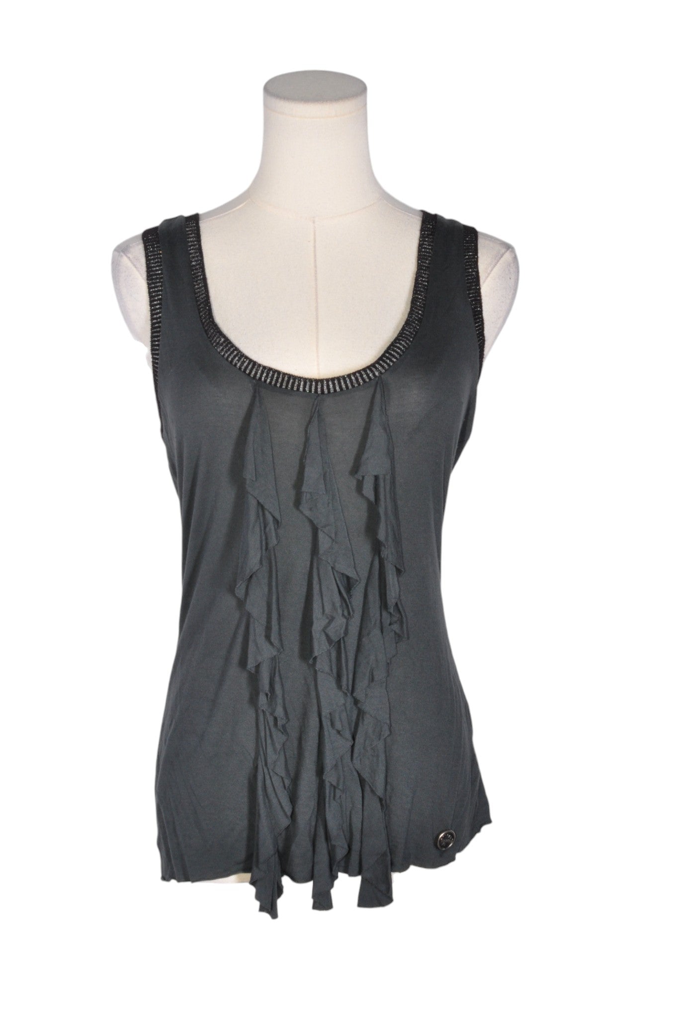 GUESS Women Tank Tops Regular fit in Gray - L Koop