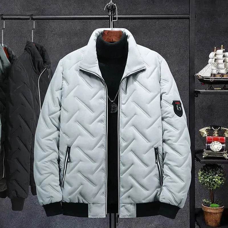 Compressed Cotton Stand Collar Men's Cotton-padded Coat Winter Coat Short Clothes Korean Style Trendy Cotton Clothing Workwear Winter Cotton-padded Jacket - Velora