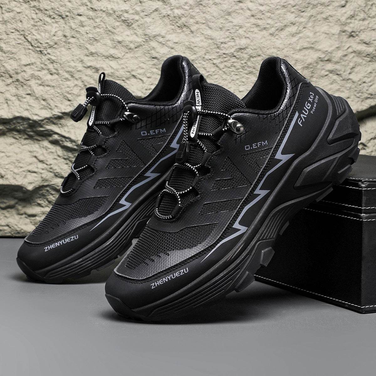 Men Colorblock Sneakers Outdoor Casual Mountaineering Hiking Running Sports Shoes - Velora