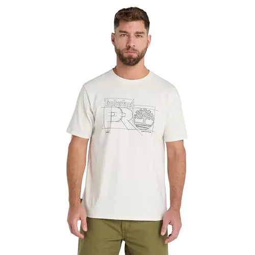 Timberland PRO Mens Innovation Blueprint Short-Sleeve T-Shirt Vintage White