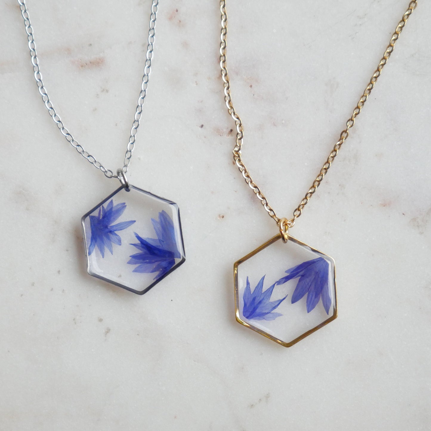 Collier Blu - hexa (moyen) - Velora
