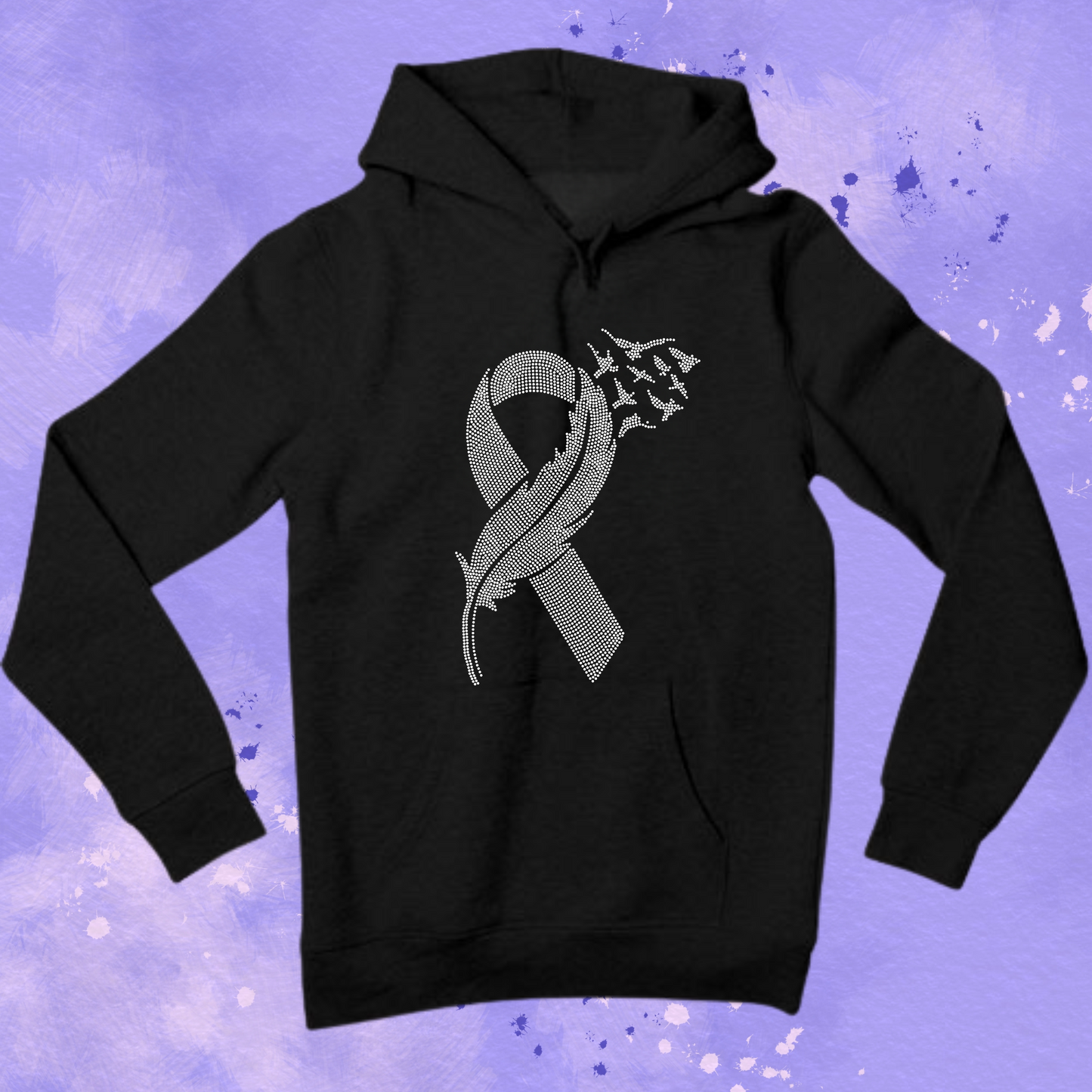 Breast Cancer Ribbon Flying Birds Rhinestone Shirt – Awareness Sparkle Bling Tee | Blingdazzel