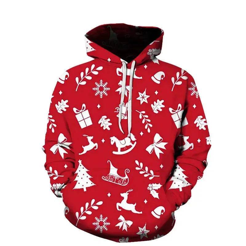 Men's And Women's Fashion Casual Printed Sports Off Hoodie Christmas Sweater pullover sweatshirt - Velora