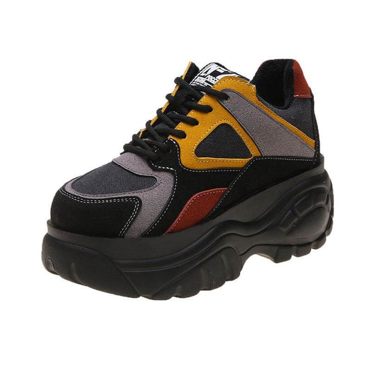 Thick-soled Sponge Cake Heightening Sneakers - Velora