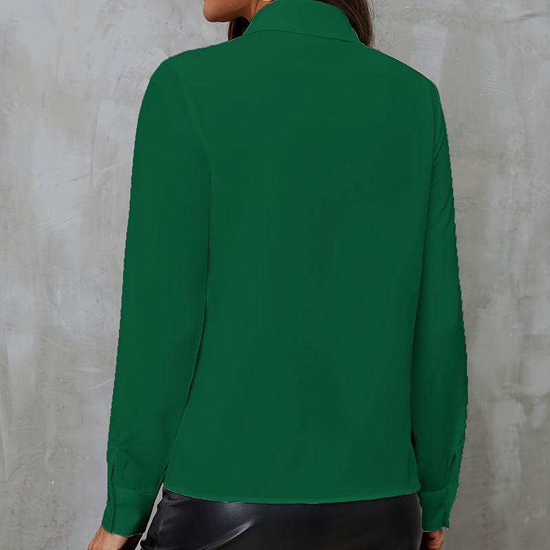 New Long Sleeve Business Work Office Chiffon Blouse Shirt Women - Velora