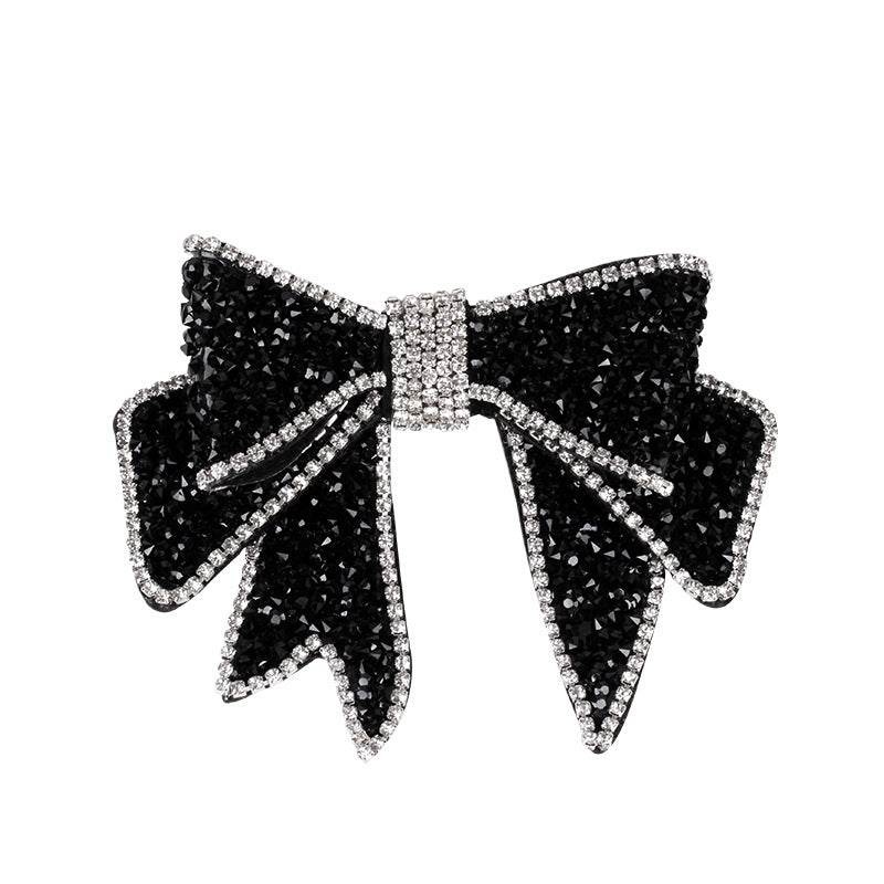 Spring Rhinestone Bow Hair Clip Barrette - Velora