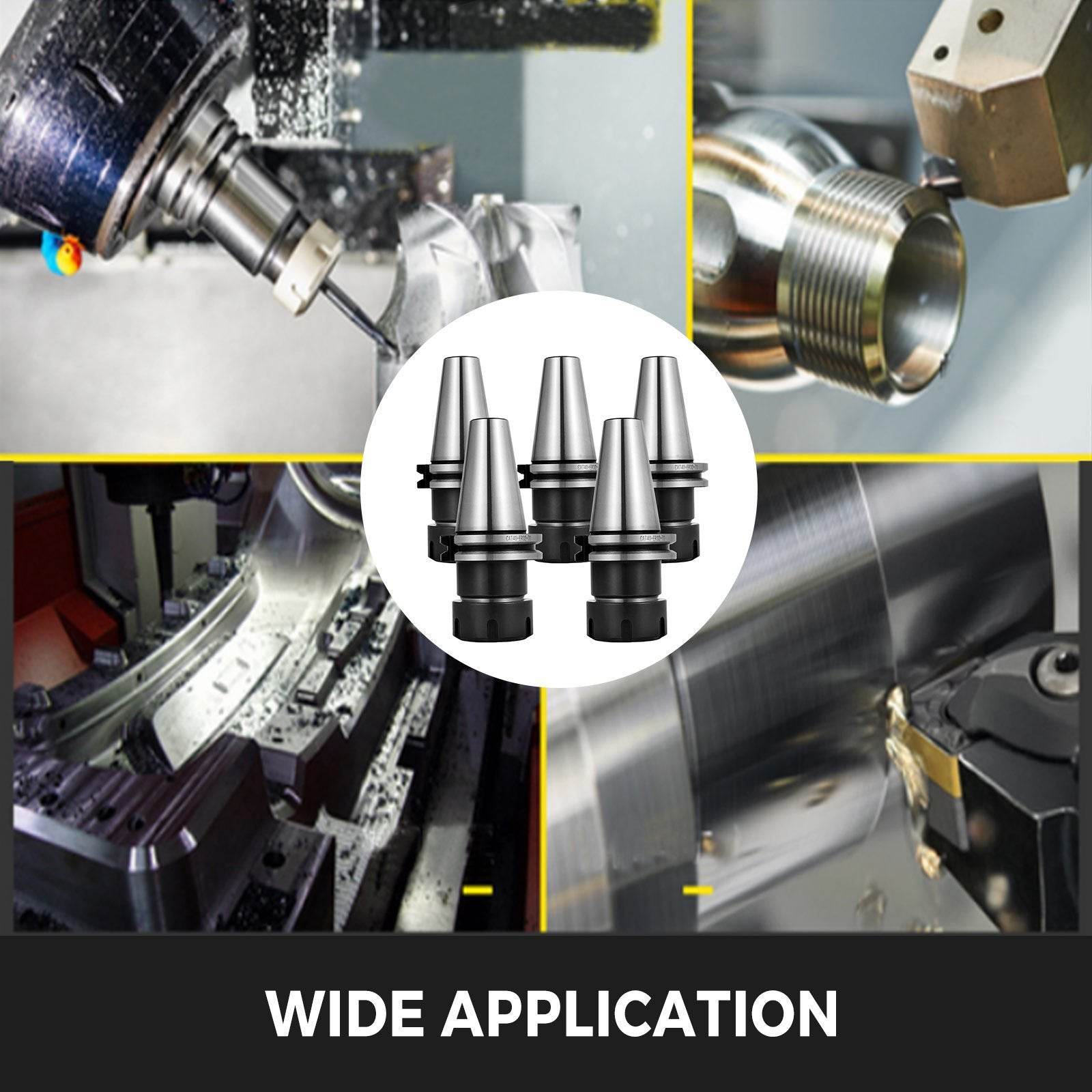 Collet Set 5 PCS , CAT40 ER32 Collet Chuck, For CNC Engraving Machine & Milling Lathe Tool - Velora