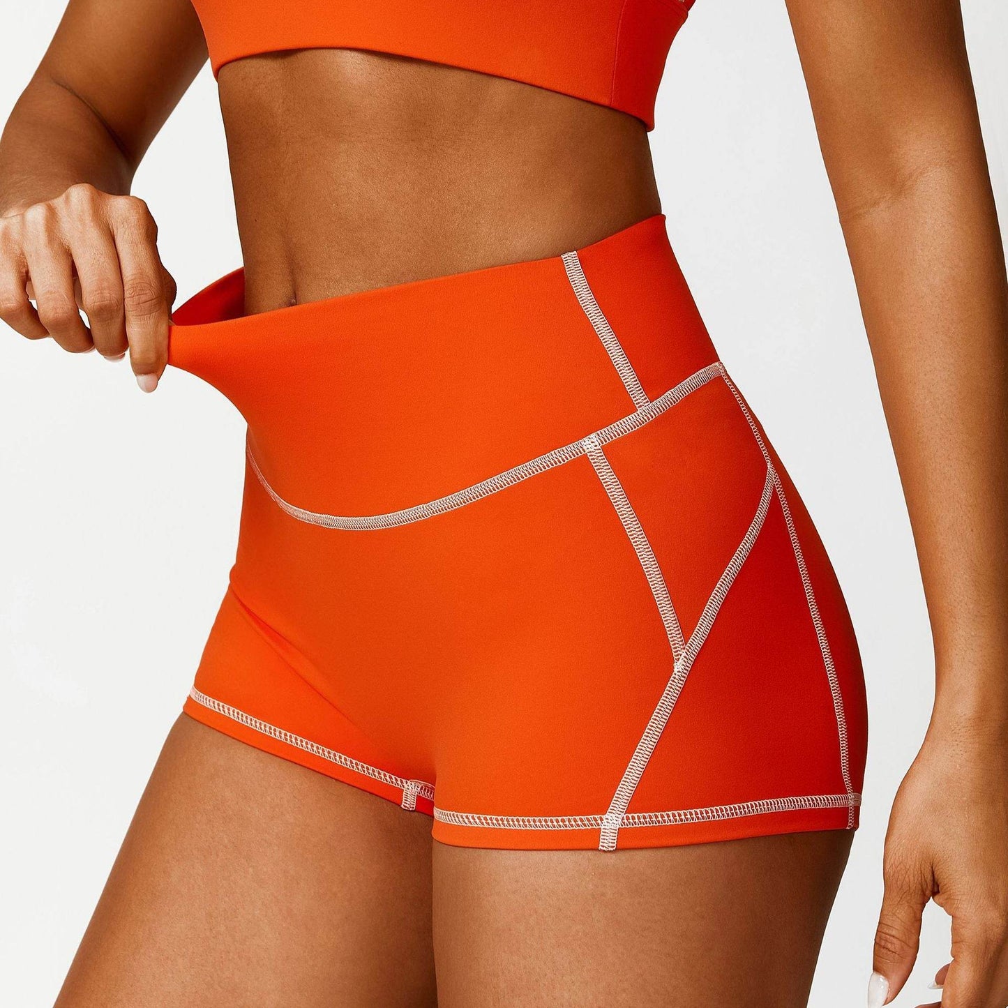 High Waist Hip Lift No Embarrassment Line Stretch Leggings Sports Back Shaping Bra - Velora