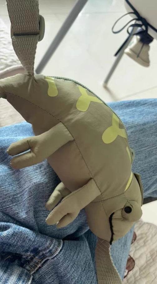 Cartoon Cute Green Lizard Bag Chameleon Children's Bags - Velora