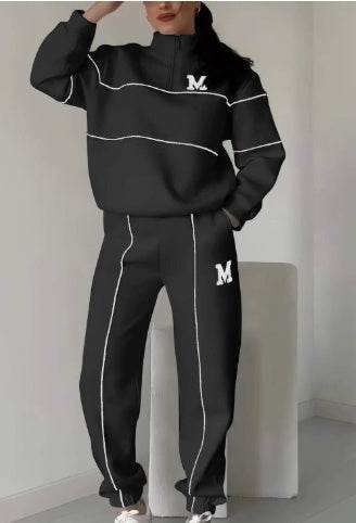 Womens 2 Piece Outfits Lounge Hoodless Pullover Sweatshirt Sweatsuit Sets Sweatshirt Baggy Fashion Sweatpants With Pockets - Velora