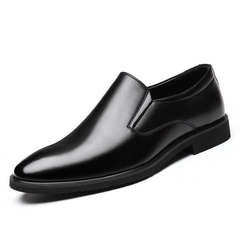 Men's Business Tods Casual Shoes Breathable Low Top Spring And Autumn Black Slip-on Lazy Shoes - Velora