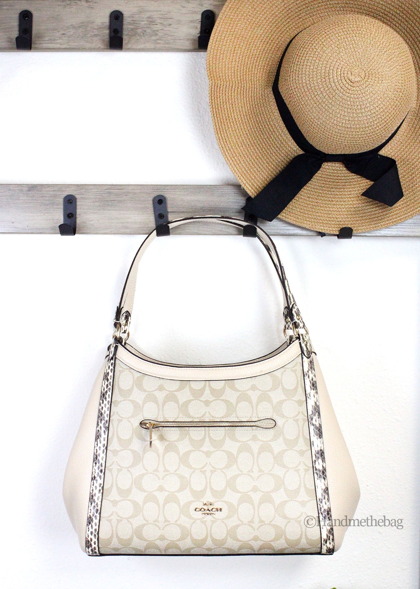 Coach Kristy Elegance Leather Triple Section Bag