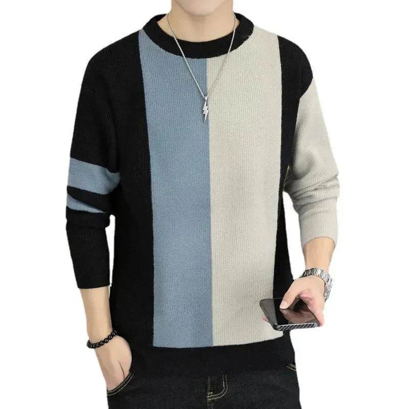 Fall Winter Crew Neck Warm Pullover Sweater Men - Velora