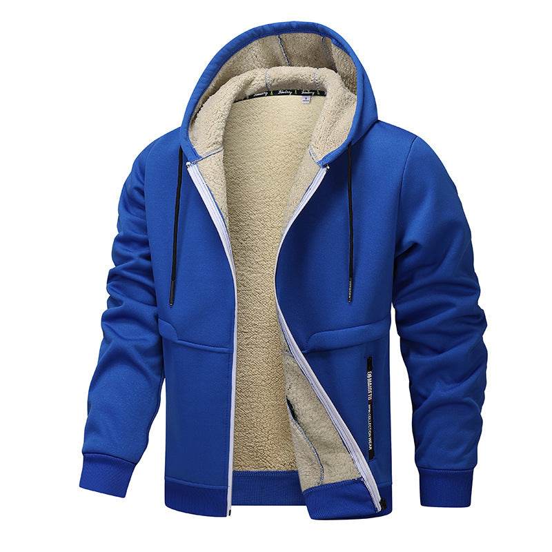 Men's Fashion Lambswool Thickened Coat Sweatshirt - Velora