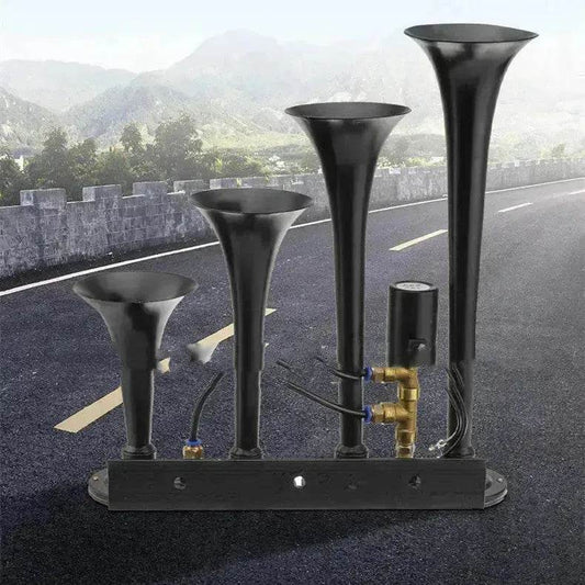 Four-pipe Modified Air-controlled Truck Train Horn Loud Air Pressured Horn - Velora