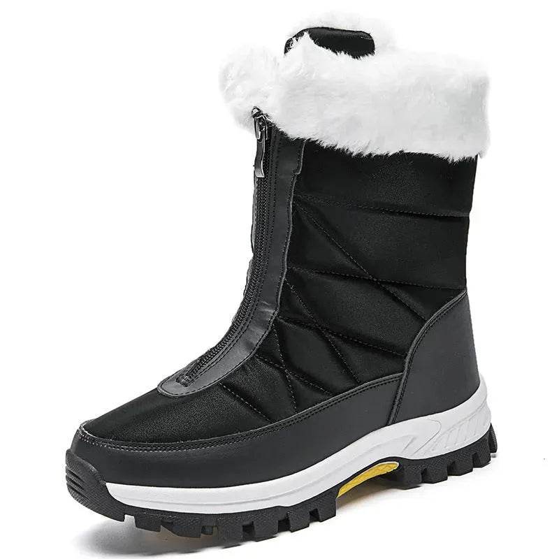 Winter Waterproof Snow Boots Women's Mid-calf Front Zipper - Velora