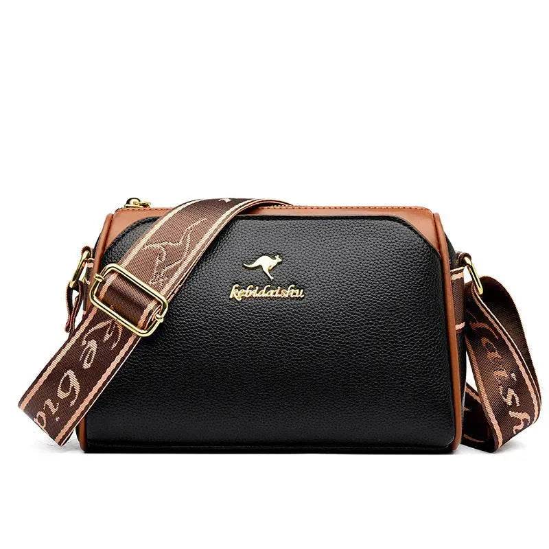 Women's Rhombus Leather Fashion Shoulder Messenger crossbody Bag - Velora