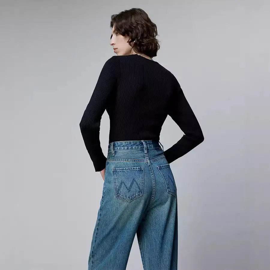 Fashion American Retro New Baggy Jeans Pant Women - Velora