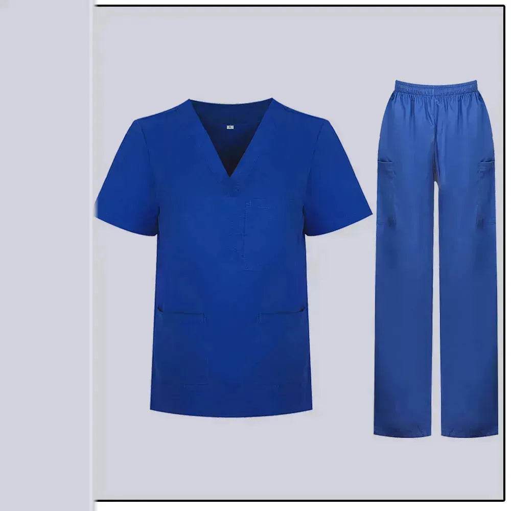 Women Nurse Uniform Female - Hospital Nurse Costume - V Neck Top Pants Set - Velora