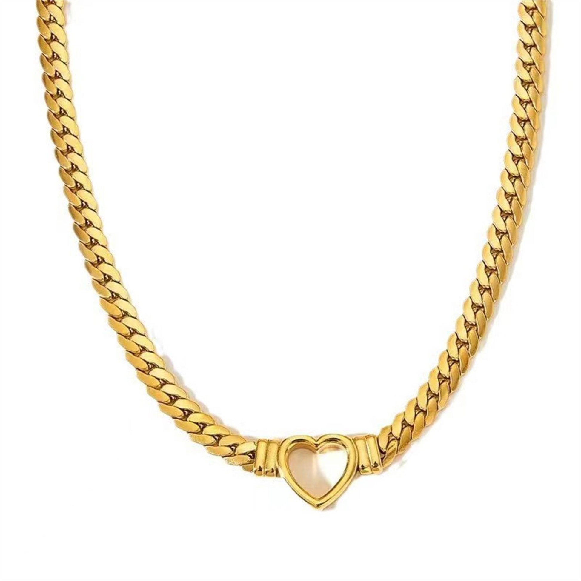 Personalized Love Chain Necklace Bracelet For Women Fashion Titanium Steel Non-fading Clavicle Chain Jewelry - Velora