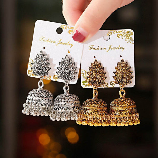 Fashion Bell Tassel Thailand India Vintage Earrings - Velora