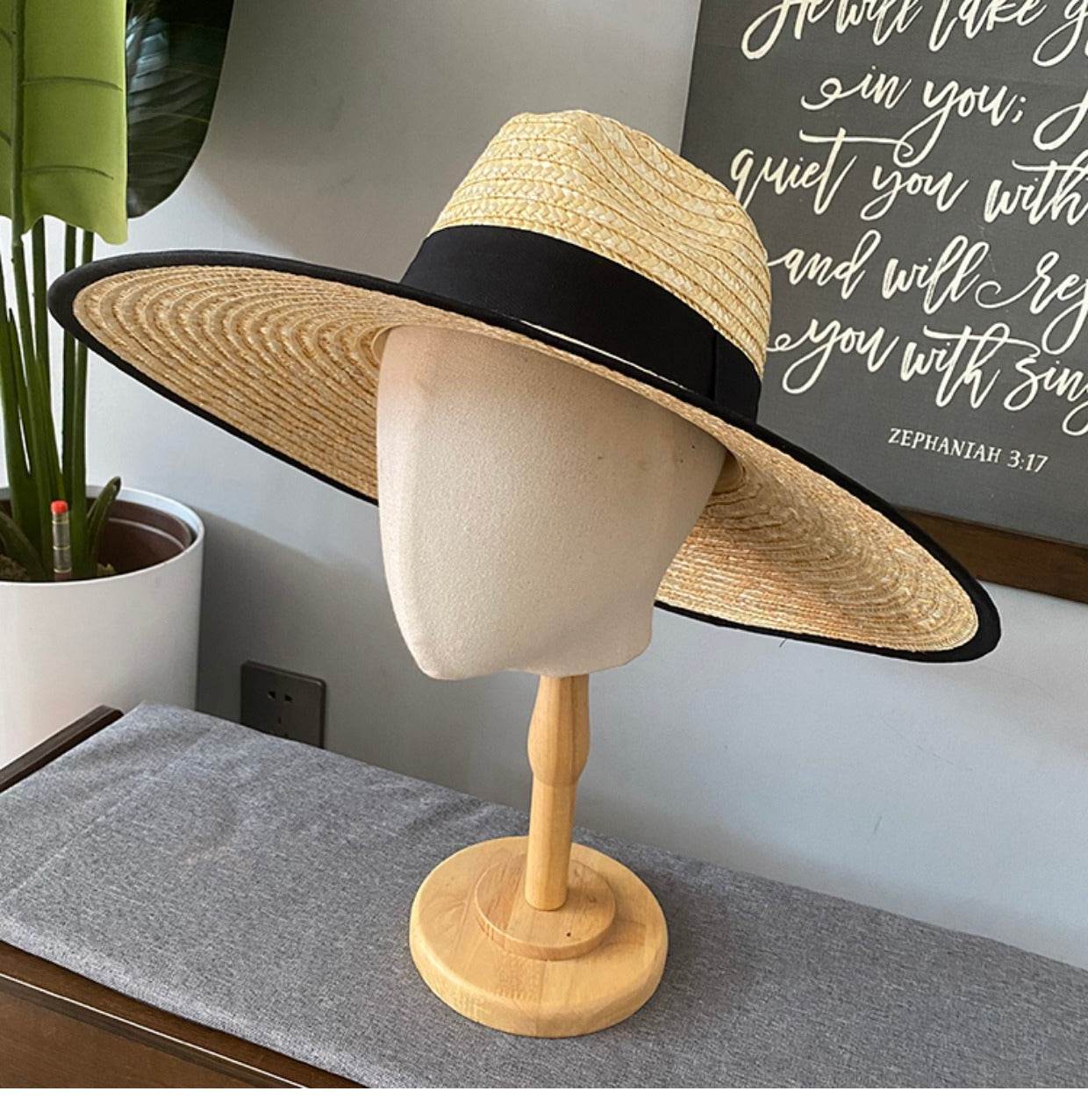 Summer Travel Leisure French Retro Hat Women's Top Wide Brim Straw Sun Hat for women - Velora