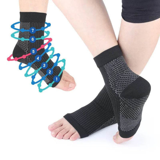 Foot Compression Sports Ankle Brace Socks Relieve Swelling Unisex - Velora