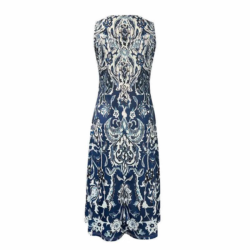 Women's Summer Sleeveless Boho Maxi Sundress Casual Beach Dress - Velora